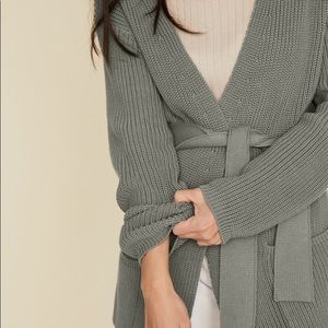 Jenni Kayne Cotton Fisherman Wrap Cardigan- small